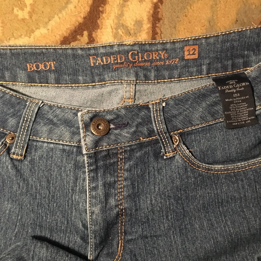 Faded Glory Boot Cut Jeans Size 12